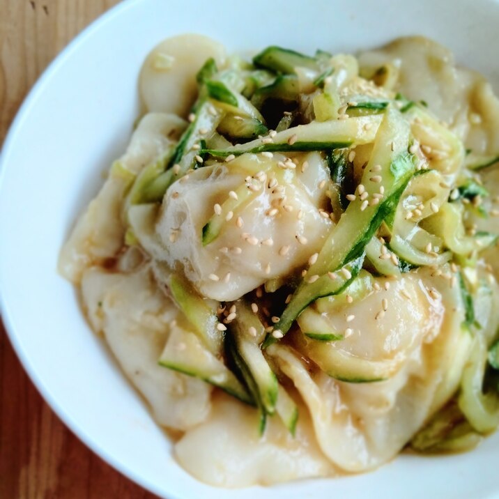 夏にお勧め☆水餃子のサラダ風